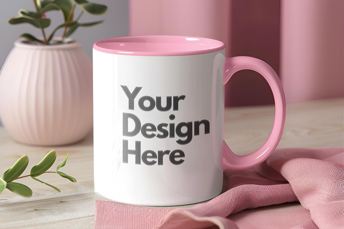 Mug Personalizado con oreja y fondo de color. 🎨✨
